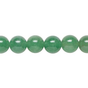 Green aventurine 1pkg1, round bead natural 15.5-16 inch 8mm