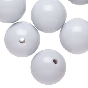 Bead, acrylic, grey and purple, 17mm round. Sold per 3-ounce pkg, approximately 25 beads.