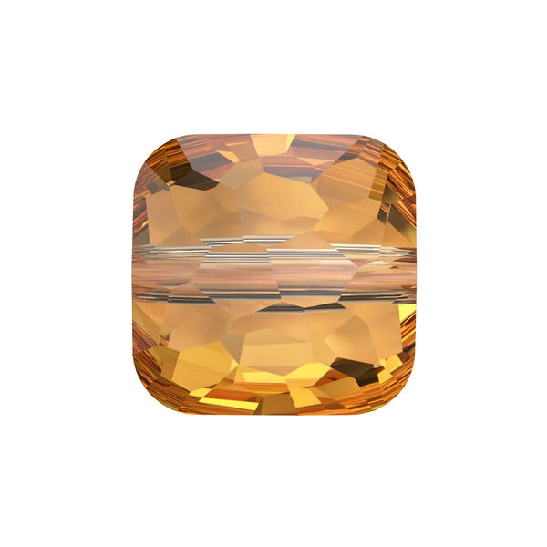 Bead 1pkg144 dark orange TCF™, Swarovski®, 8mm puffed square 5035 image number 0