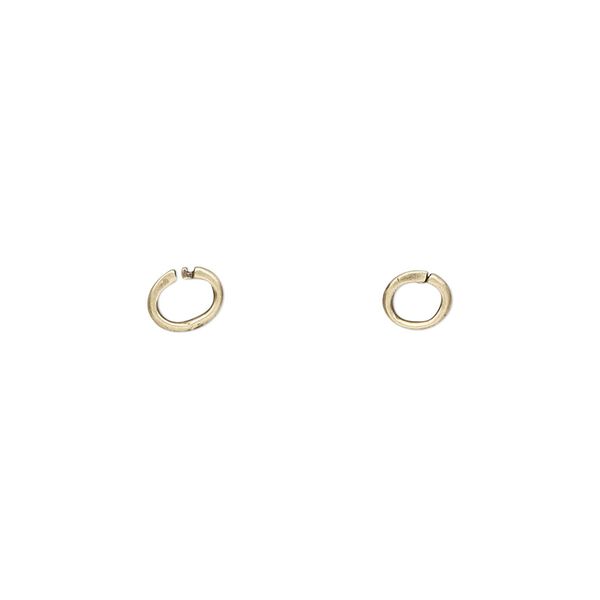Loop Lock™, JBB Findings, antiqued brass, 5x4mm oval. Sold per pkg of 4. image number 0