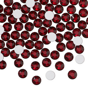 Flat back 1pkg144 vivid Siam foil back, Preciosa MAXIMA Czech crystal rhinestone, 4.6-4.8mm chaton rose round SS20