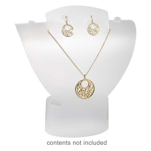 Display, foldable, necklace and earring, acrylic, frosted clear, 10-1/4 x 9-1/4 x 3-3/4 inches assembled. Sold individually. image number 2