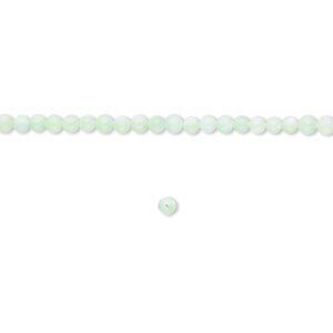 Bead, mother-of-pearl shell (dyed), sea green, 2mm round. Sold per 15" to 16" strand.