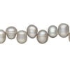 Freshwater pearl 1pkg1, top-drilled rice, 15 inch grey 8x7mm-12x8mm cultured image number 0