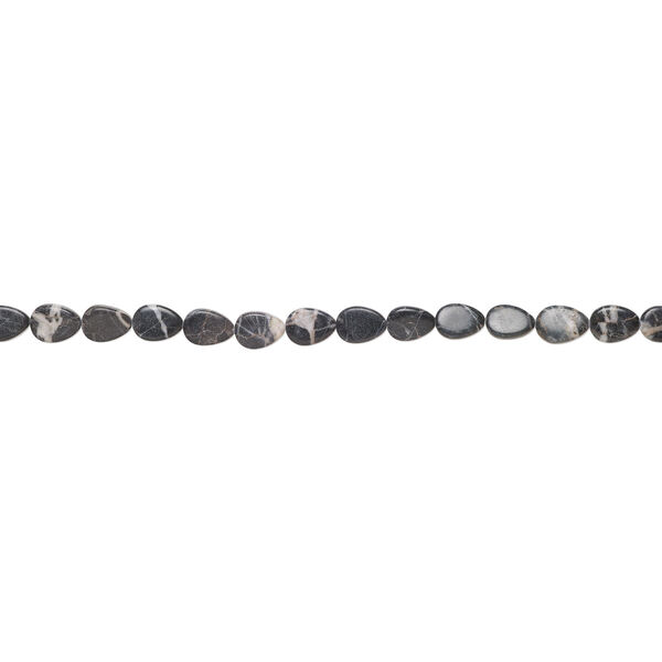 Desert pink marble 1pkg1, puffed teardrop bead natural, 15 inch 18x14mm-20x16mm image number 1