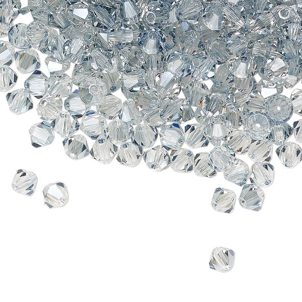 Bead 48pk crystal lagoon, Preciosa Czech crystal 4mm bicone image number 0
