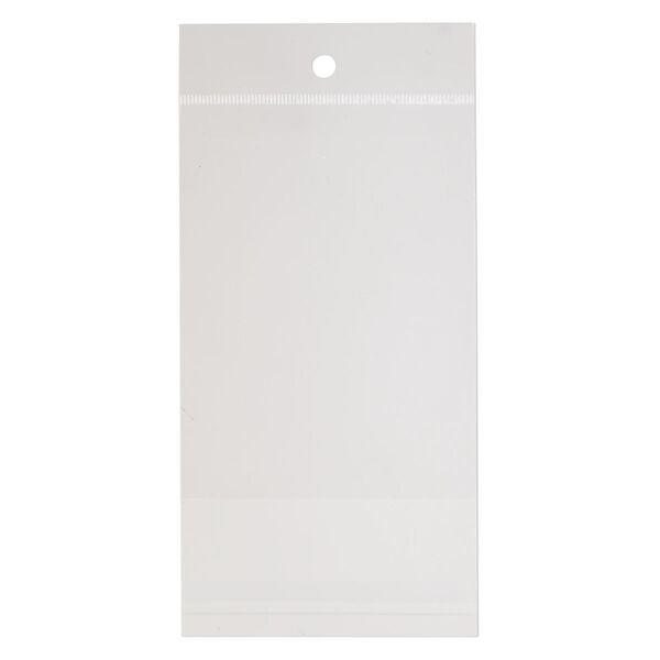 Bag, Clean-Vu®, plastic, clear, 4x3 inches with hole. Sold per pkg of 100. image number 1