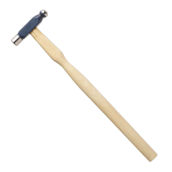 Ball peen hammer, steel and wood, 2-inch head and 9.5mm ball head, 9 inches. Sold individually. image number 0