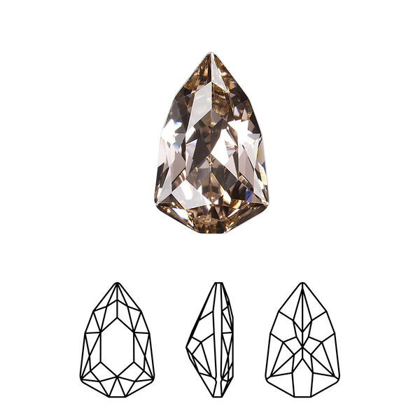 Fancy stone 1pk vintage rose foil back, Crystal Passions® 18.7x11.8mm trilliant 4707 image number 0