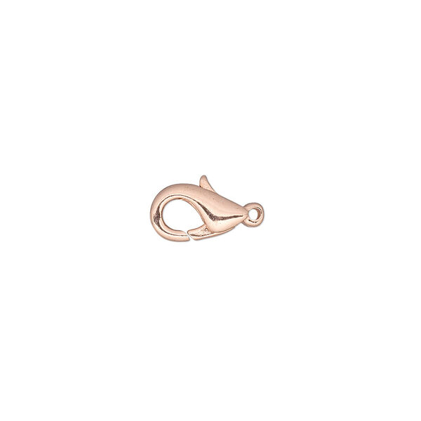 Clasp, lobster claw, copper-plated brass, 10x6mm. Sold per pkg of 10. image number 0