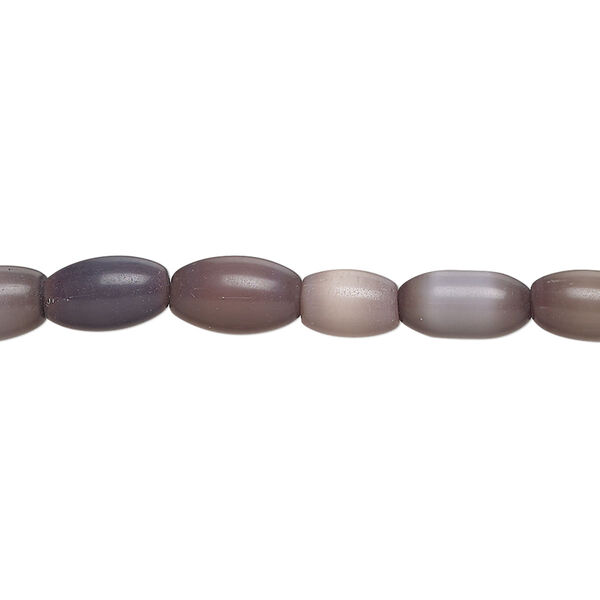 Bead, fiber optic glass, pkg/14 inch, opaque dark purple, 10x5mm center-drilled oval. image number 0