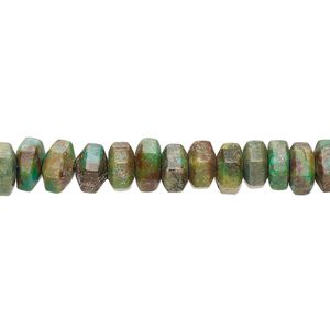 Turquoise 1pkg1, hexagon rondelle bead 15.5-16 inch 7x3mm-7x5mm
