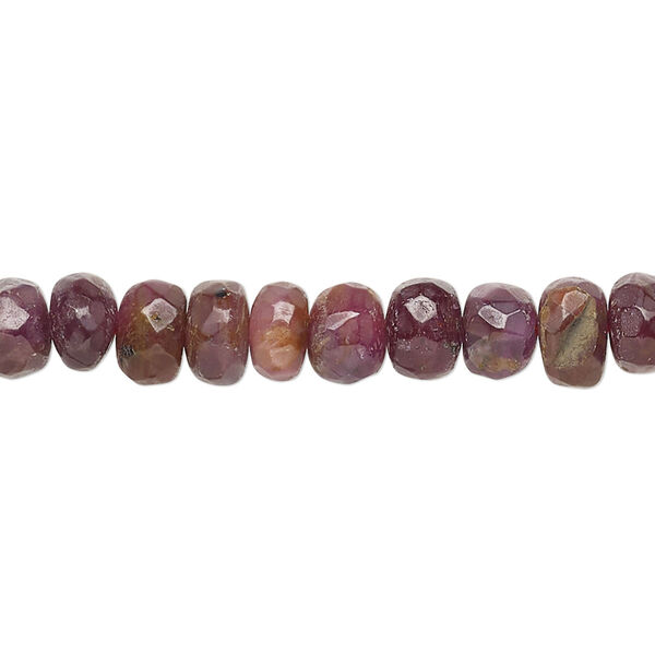 Multi-sapphire 1pkg1, hand-cut rondelle bead natural 14 inch 6x4mm-8x6mm image number 0