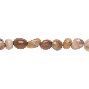 Venus jasper 1pkg1, pebble bead natural 8 inch small