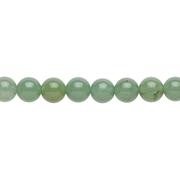 Bead 1pkg1 green aventurine, 6mm round B grade, 15.5-16 inch natural image number 0