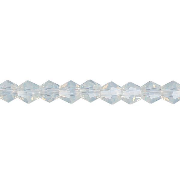 Bead 1pk translucent clear frosted, Celestial Crystal® 6mm bicone 15.5-16 inch image number 0