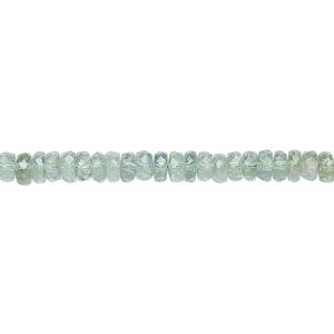 Mint green kyanite 1pkg1, hand-cut faceted rondelle bead natural 8 inch graduated 3x1mm-4x2mm