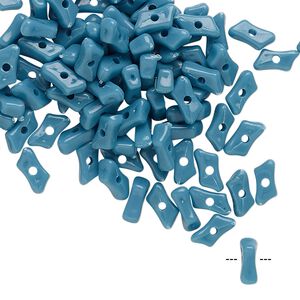 Bead, vintage German acrylic, blue, 7x3mm parallelogram rondelle. Sold per pkg of 100.