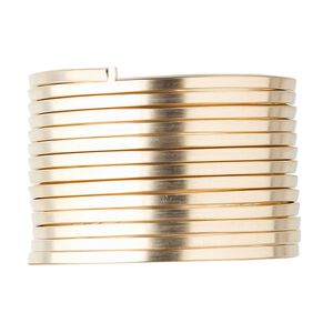 Wire, 12Kt gold-filled, full-hard, square, 14 gauge. Sold per pkg of 5 feet.