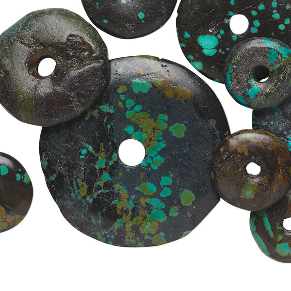 Turquoise 1pkg10, donut focal D grade, mix 19-76mm image number 0