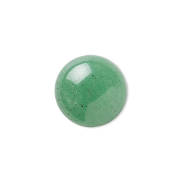Cab 1pkg4 green aventurine, 12mm calibrated round B grade, natural light to medium image number 0