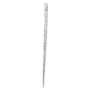 Hair stick, Hill Tribes, fine silver, 5-7/8 inches with hammered design and loop. Sold individually.