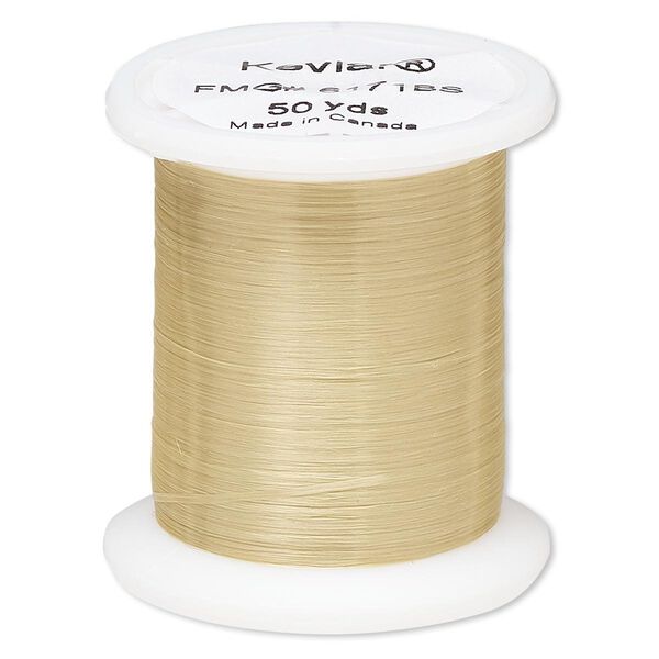 Thread, Kevlar®, natural, 0.15mm diameter, 6-pound test. Sold per 50-yard spool. image number 0