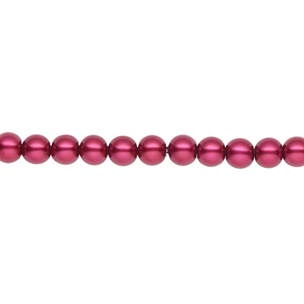 Pearl 1pk red, Celestial Crystal&reg; 4mm round 15.5-16 inch image number 0