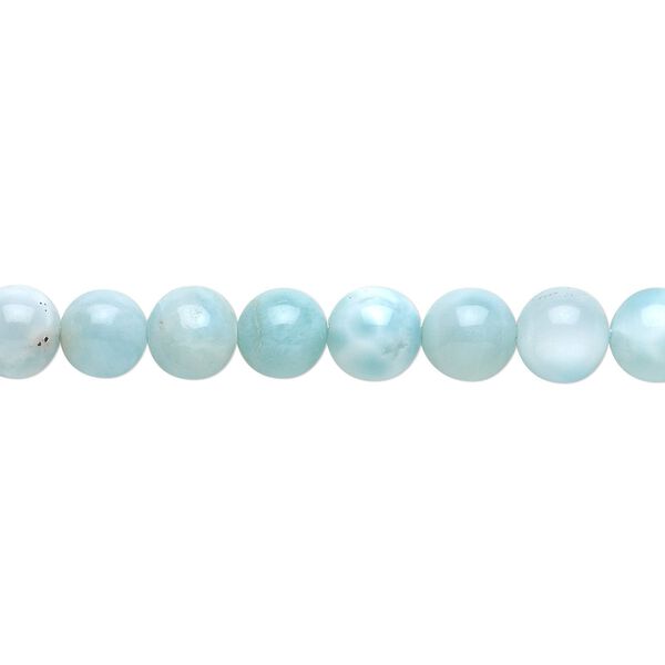 Larimar 1pkg1, round bead natural 4 inch 6-7mm image number 0
