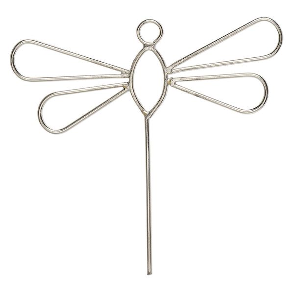 Wire frame, steel, 4-1/2 inch dragonfly. Sold individually. image number 0