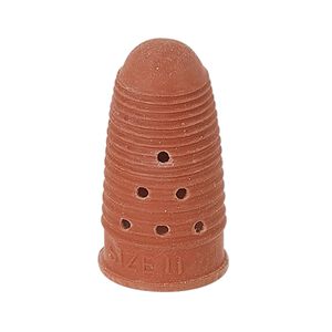 Finger guard, rubber, brick red, size 11, 1-5/8 x 9/16-inches. Sold individually.
