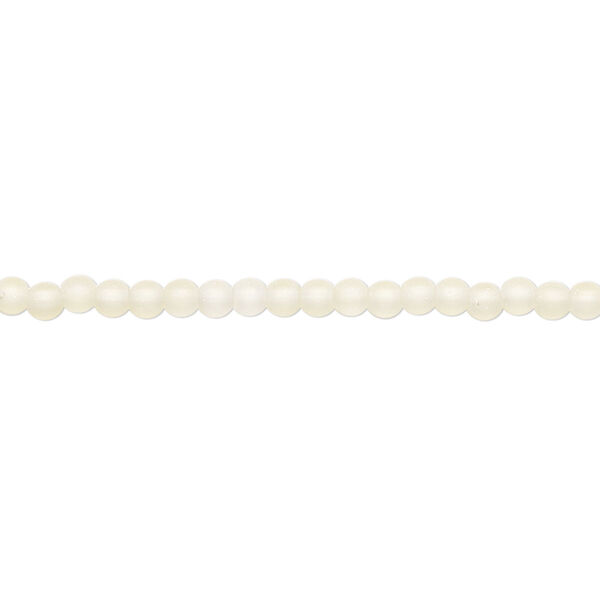 Bead, glass, translucent matte crystal AB, 2.5mm round. Sold per 15-1/2 to 16-inch strand. image number 0