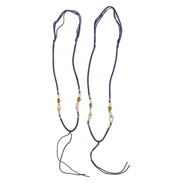 Imitation silk / jadeite 1pkg2, macramé necklace cord adjustable 20 inch / 5.5 inch dangle 2-3.5mm image number 0
