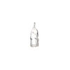 Bail, ice-pick, sterling silver and cubic zirconia, clear, 12x6mm teardrop with 7.5mm grip length. Sold individually. image number 1
