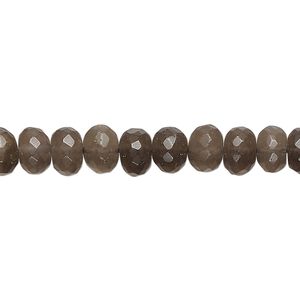 Smoky quartz 1pkg1, hand-cut faceted rondelle bead 14 inch 6x5mm-7x6mm