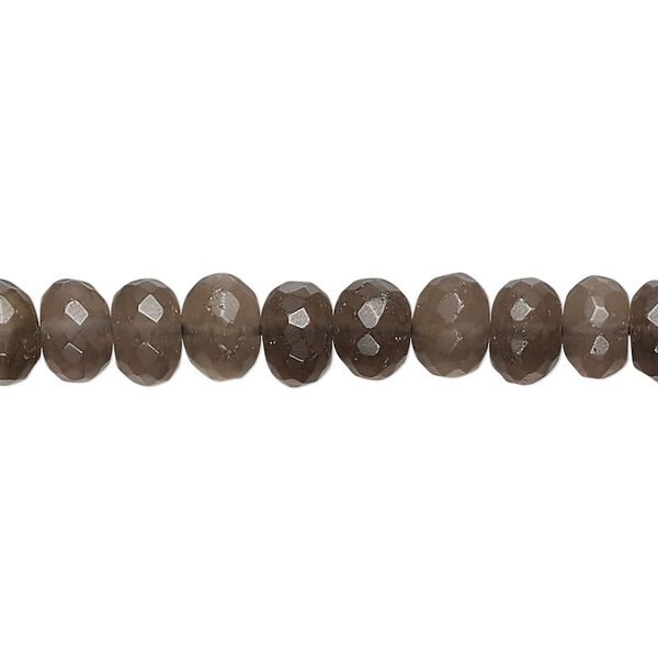 Smoky quartz 1pkg1, hand-cut faceted rondelle bead 14 inch 6x5mm-7x6mm image number 0