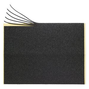 Adhesive strip, Art Edge™, EVA foam, black glitter, 2mm. Sold per 10-inch sheet.