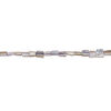 Mother-of-pearl shell 1pkg1, triangle tube bead 15 inch blue / lavender / tan 8x5mm-10x9mm image number 1