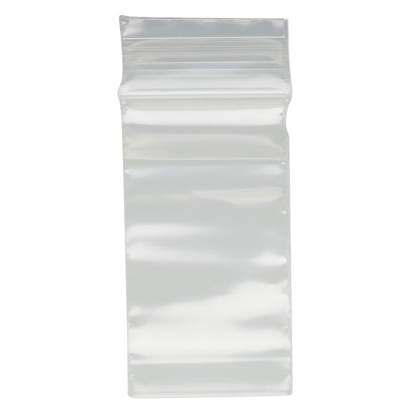 Bag, Tite-Lip™, plastic, clear, 1x2-inch top zip. Sold per pkg of 100. image number 1