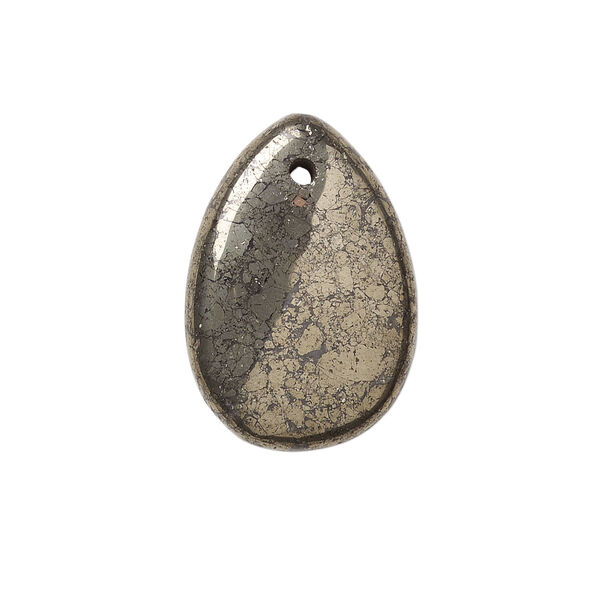 Pyrite 1pkg8, teardrop drop 25x18mm image number 1