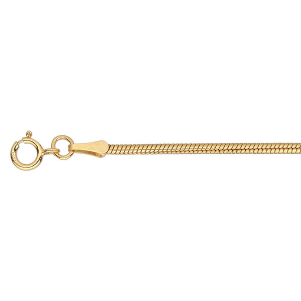 Chain, 14Kt gold-filled, 1.5mm snake, 20 inches with springring clasp. Sold individually. image number 0