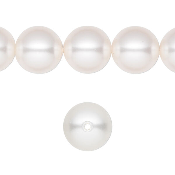 Pearl 100pk white, Swarovski® 12mm round 5811 image number 0