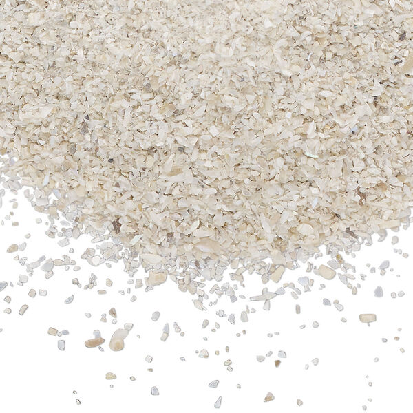 Inlay chip, mother-of-pearl shell (natural), mini undrilled flake, Mohs hardness 3-1/2. Sold per 1-ounce pkg. image number 0