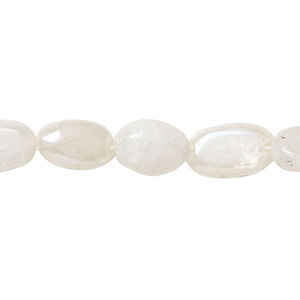 Rainbow moonstone 1pkg1, hand-cut puffed oval bead, 13 inch 9x6mm-12x8mm