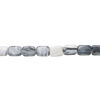 Black-grey marble 1pkg1, puffed rectangle bead natural, 15 inch 24x17mm-26x19mm image number 1