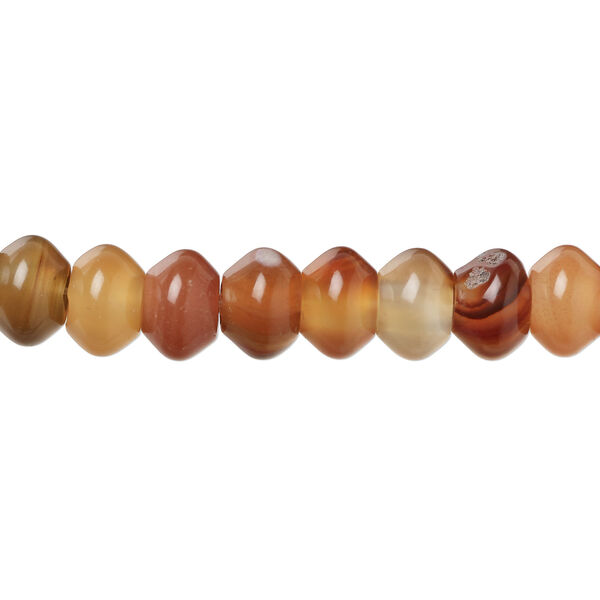 Red agate 1pkg10, saucer bead 8x4mm image number 0