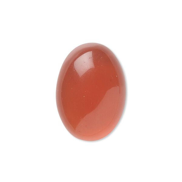 Cabochon, carnelian (dyed / heated), 18x13mm calibrated oval, B grade, Mohs hardness 6-1/2 to 7. Sold per pkg of 2. image number 0