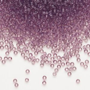 Seed bead, Preciosa Ornela Czech glass, pkg/500g, #11 rocaille, transparent light amethyst, (20010).