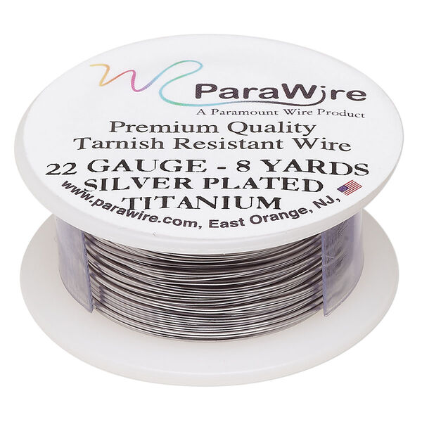 Wire, ParaWire™, titanium-finished copper, round, 22 gauge. Sold per 8-yard spool. image number 0
