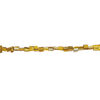Mother-of-pearl shell 1pkg1, triangle tube bead 15 inch bright gold 7x6mm-12x9mm image number 1
